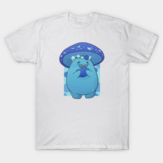 Blue berry Mushroom - Cute Mushroom Kawaii Design T-Shirt by sheehanstudios